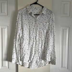 White blouse with hearts